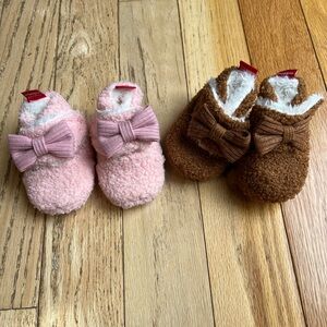 MYGGPP Pink & Brown Booties Set